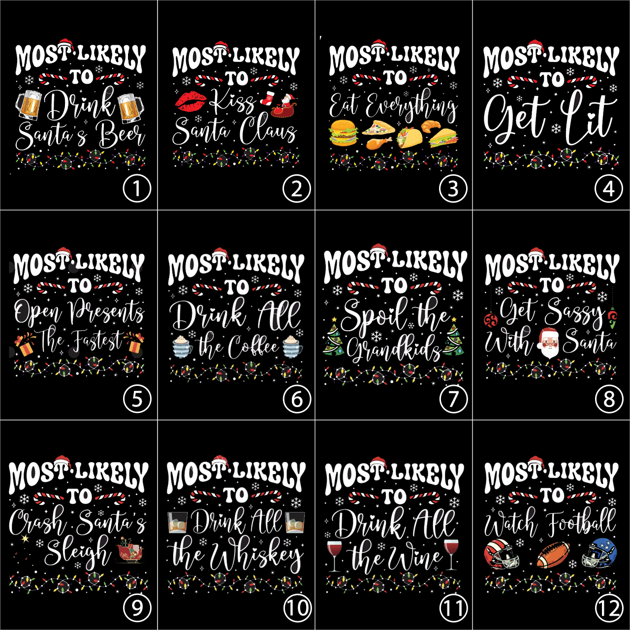 Funny Design Most Likely To Christmas Matching Pajamas