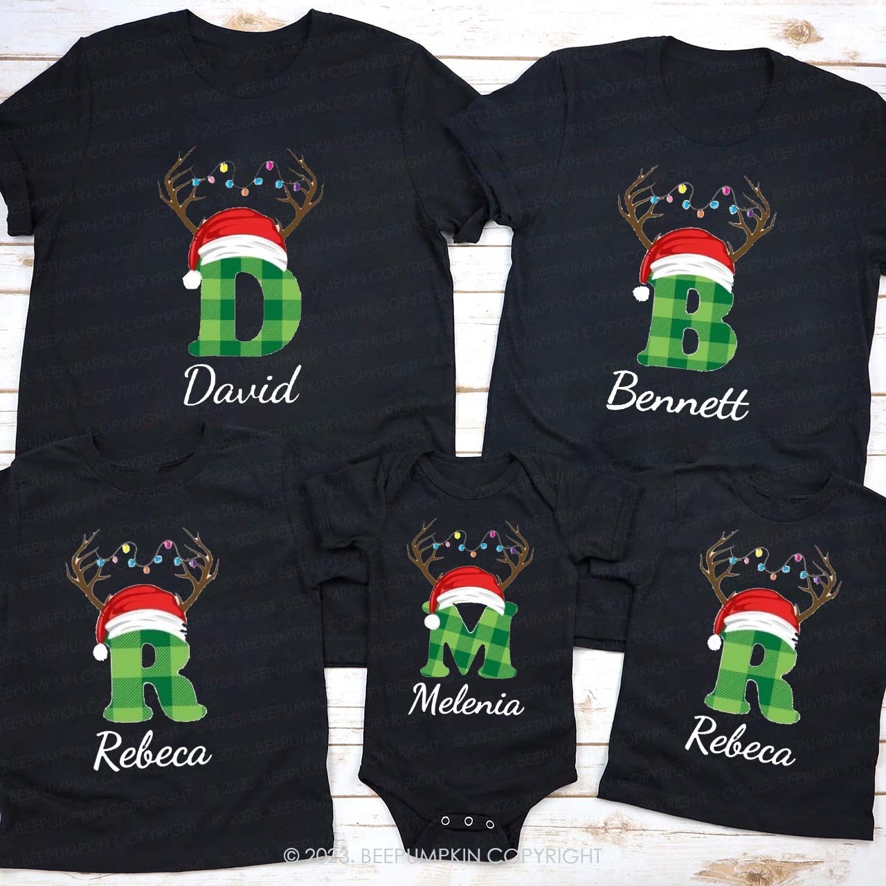 Personalized Monogrammed Family Matching Shirts Beepumpkin
