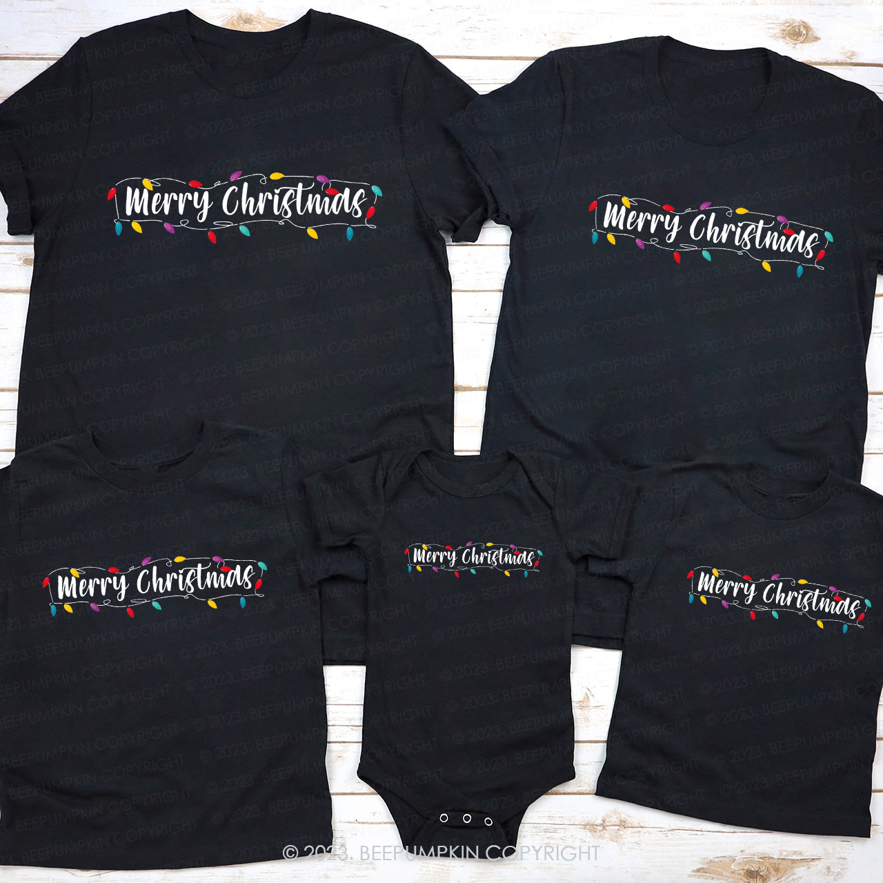 Merry Christmas Family Matching Shirts Beepumpkin
