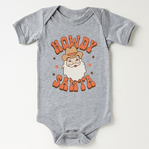 Baby Christmas Bodysuit - Howdy Santa