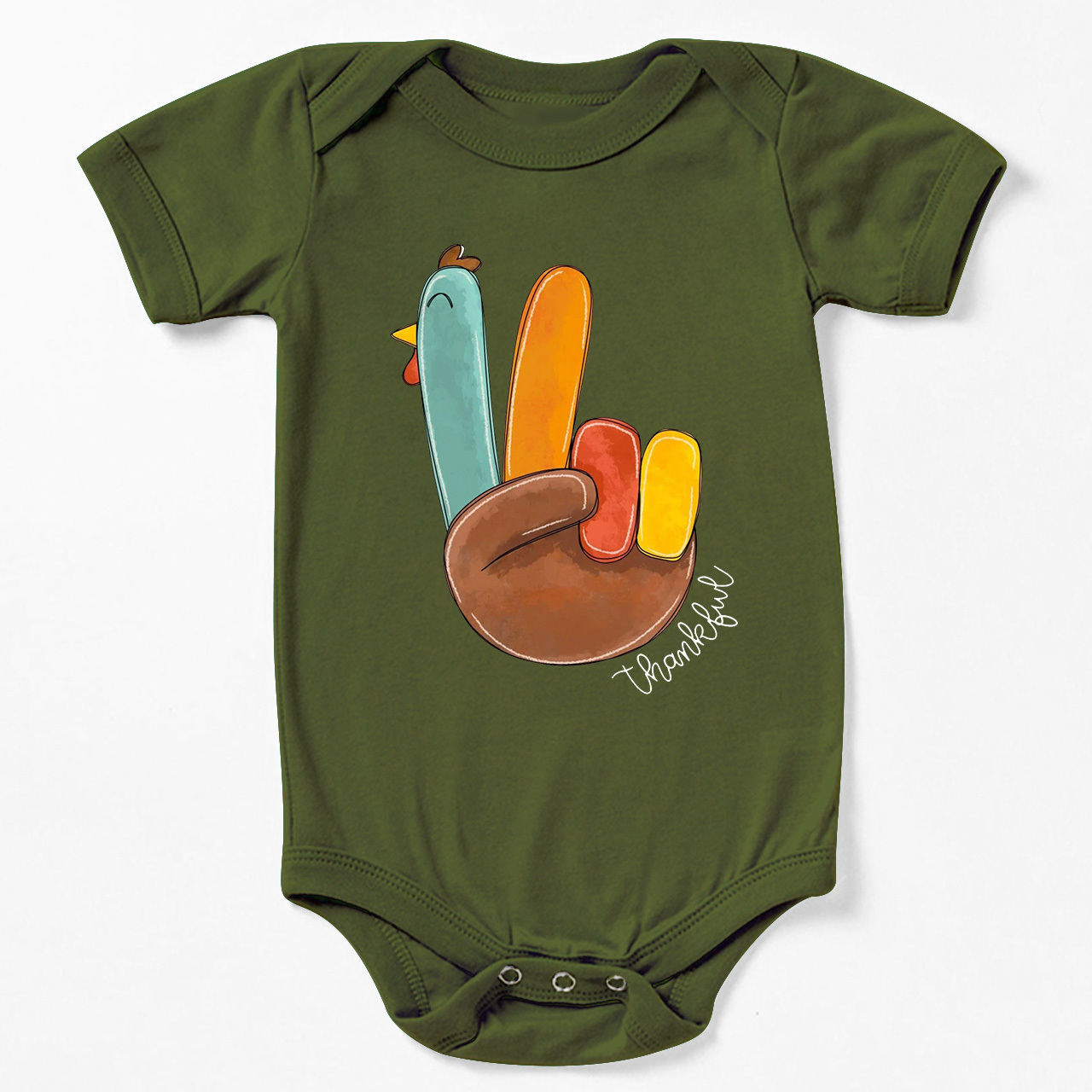 Thanksgiving Little Turkey Bodysuit For Baby Beepumpkin