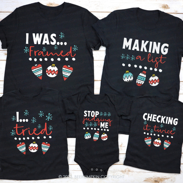 Christmas Snow Family Group Shirts Beepumpkin