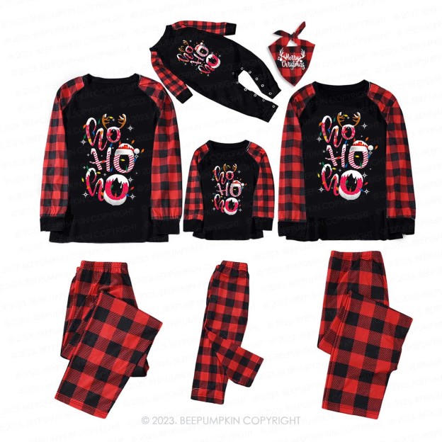 Joy Hope Love Peace Christmas Family Matching Pajamas Beepumpkin