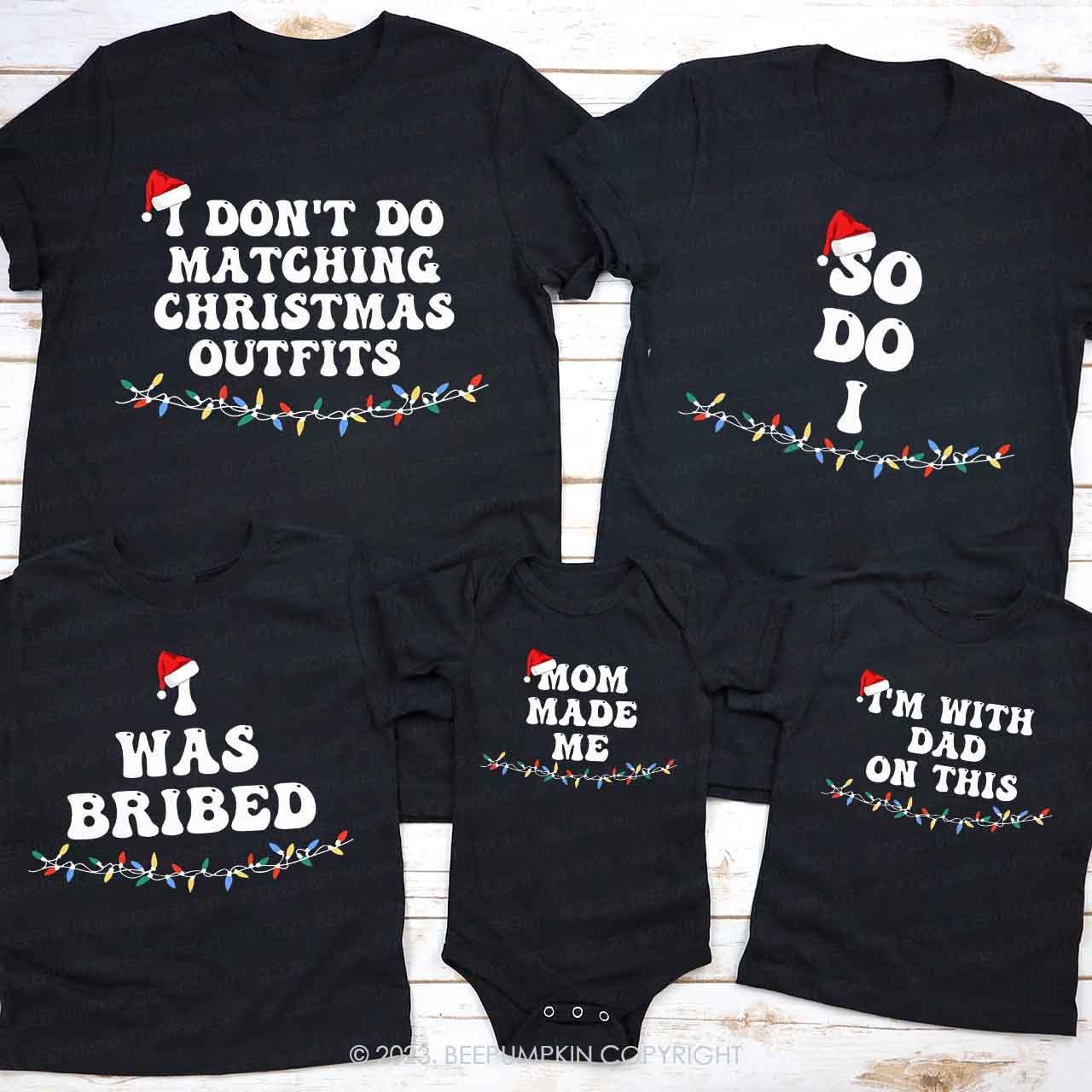 Funny Group Christmas Family Matching Shirts Beepumpkin