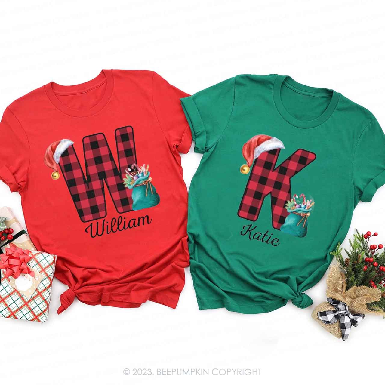 Funny Monogrammed Christmas Family Matching Shirts Beepumpkin