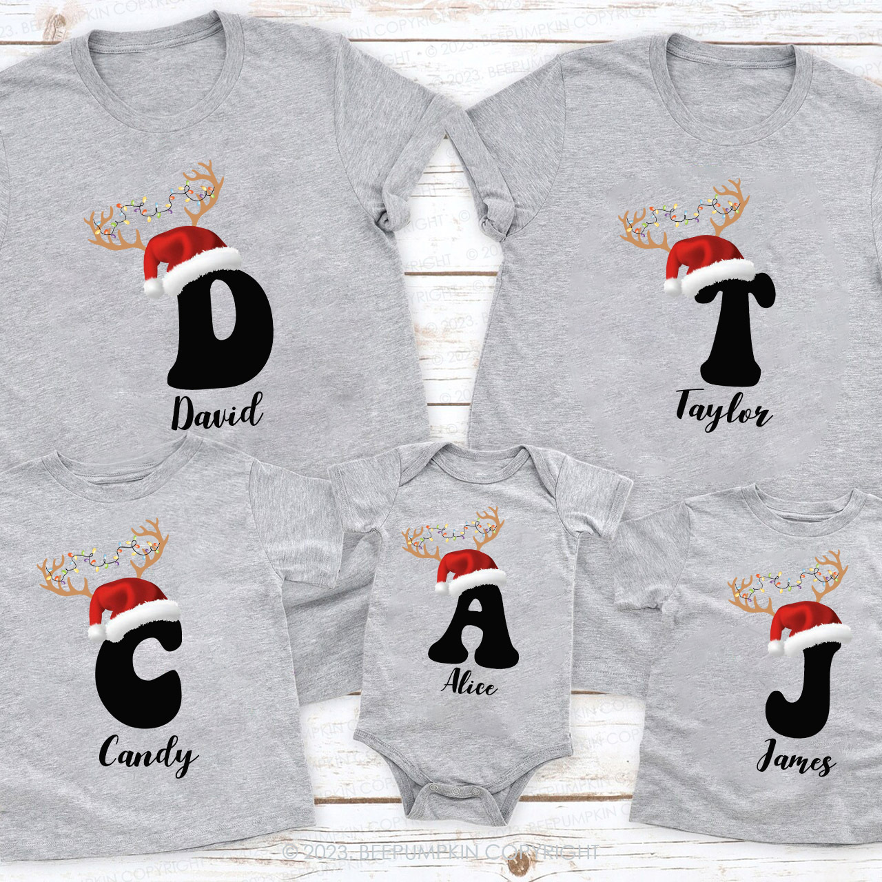 Personalized Christmas Gift Family Matching Shirts Beepumpkin
