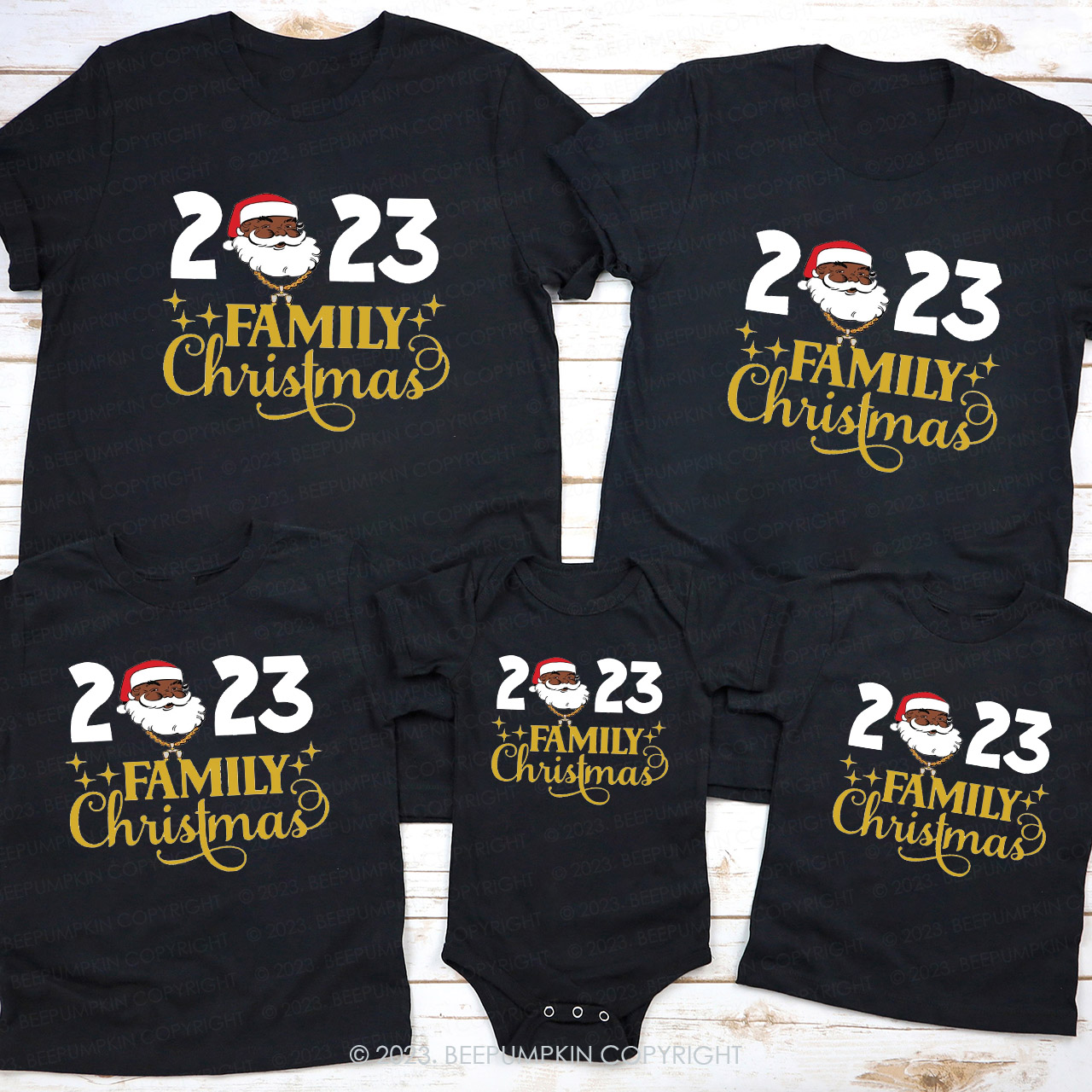 Santa Family Christmas 2023 Party Shirts Beepumpkin