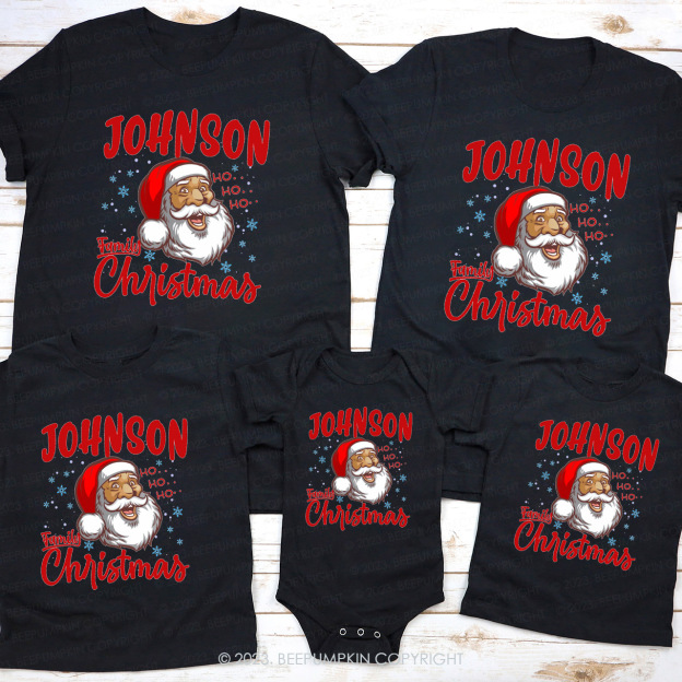 Santa Claus Jonhson Family Christmas Shirts Beepumpkin