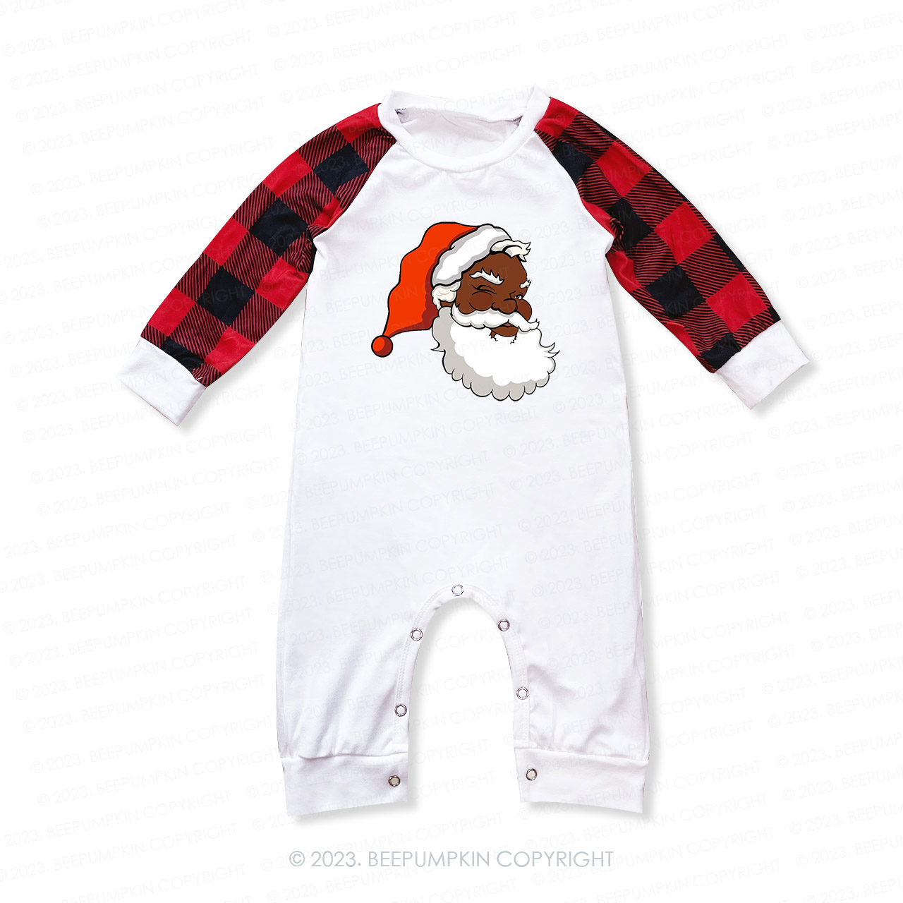 Santa African American Family Matching Christmas Pajamas Beepumpkin