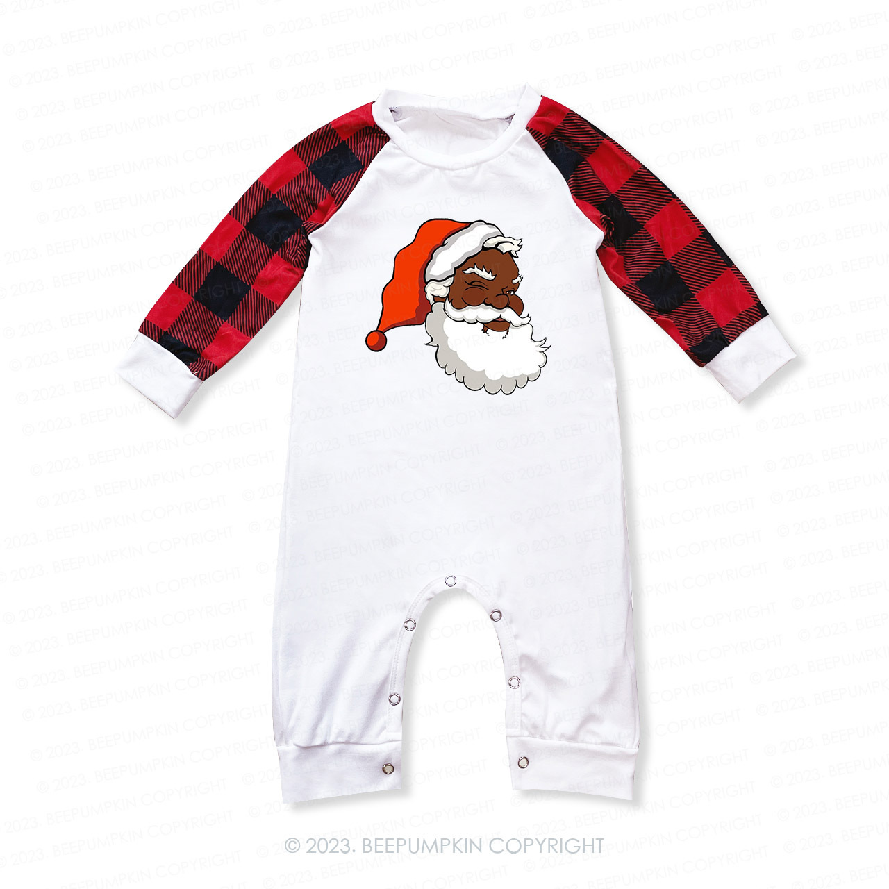 Santa African American Family Matching Christmas Pajamas Beepumpkin