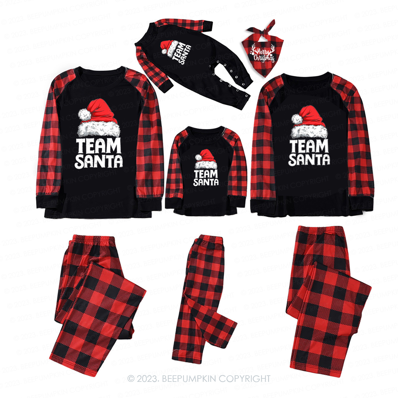 Team Santa Family Christmas Pajamas Beepumpkin