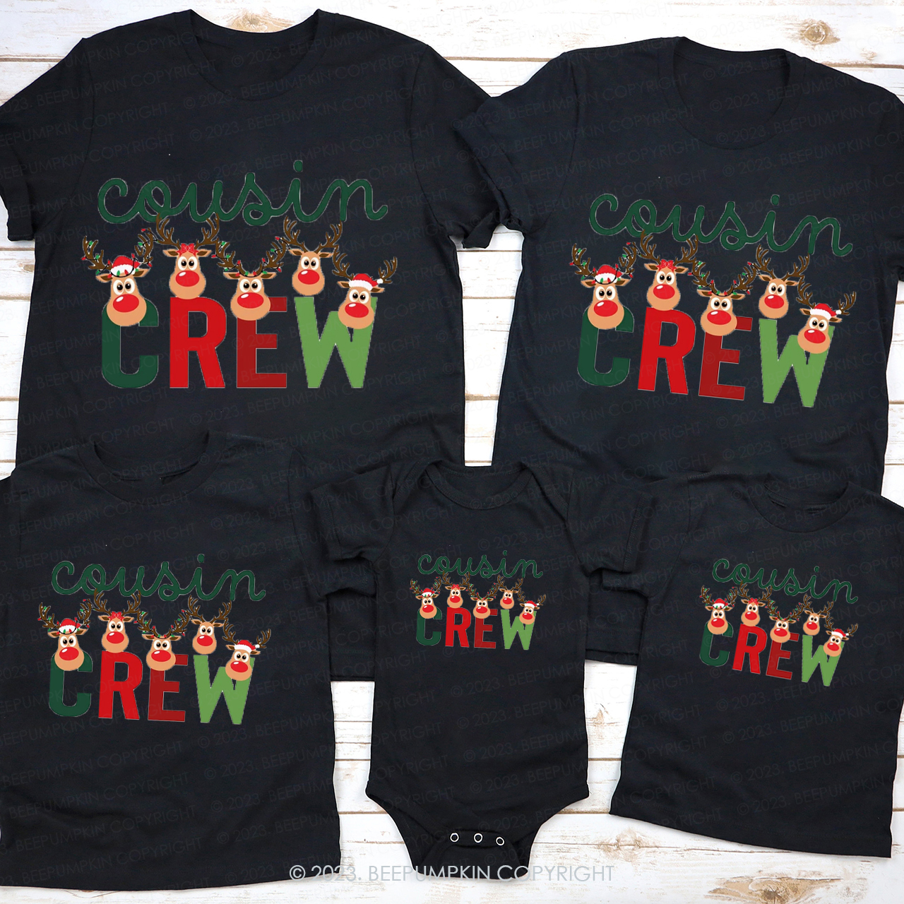 2023 Chirstmas Cousin Deer Crew Family Shirts Beepumpkin