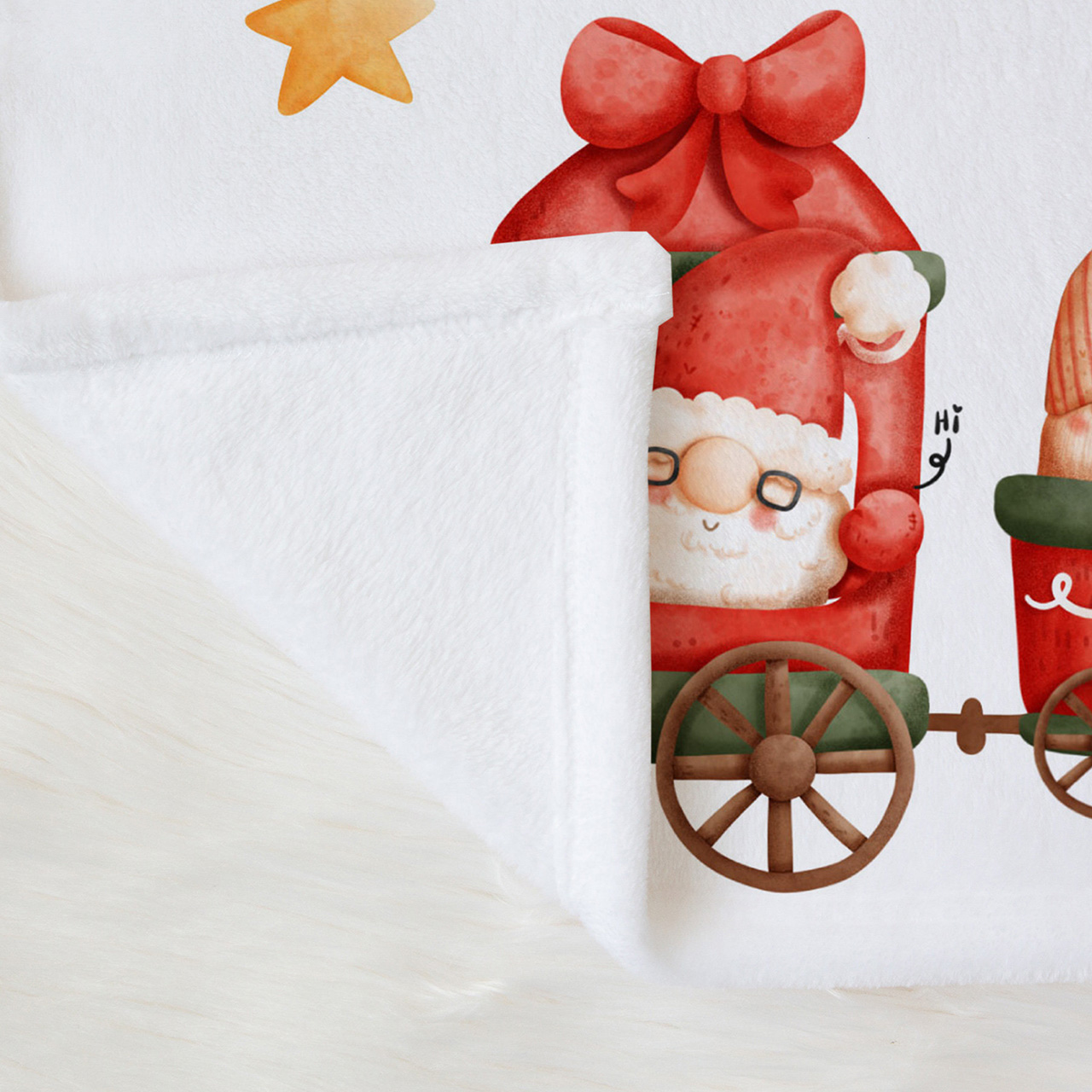 Christmas Train Personalized Blanket Beepumpkin