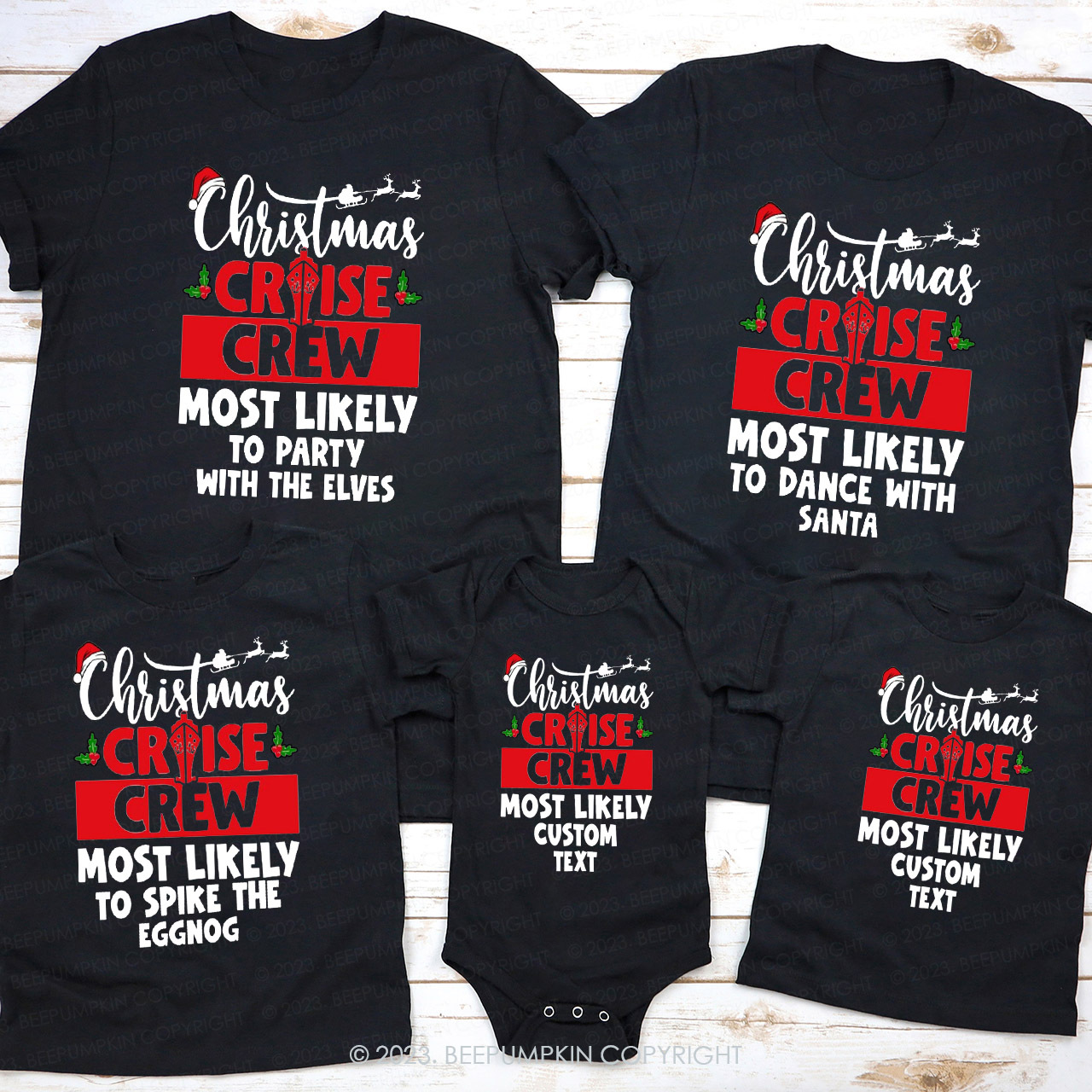 Christmas Cruise Crew Family Shirts Beepumpkin
