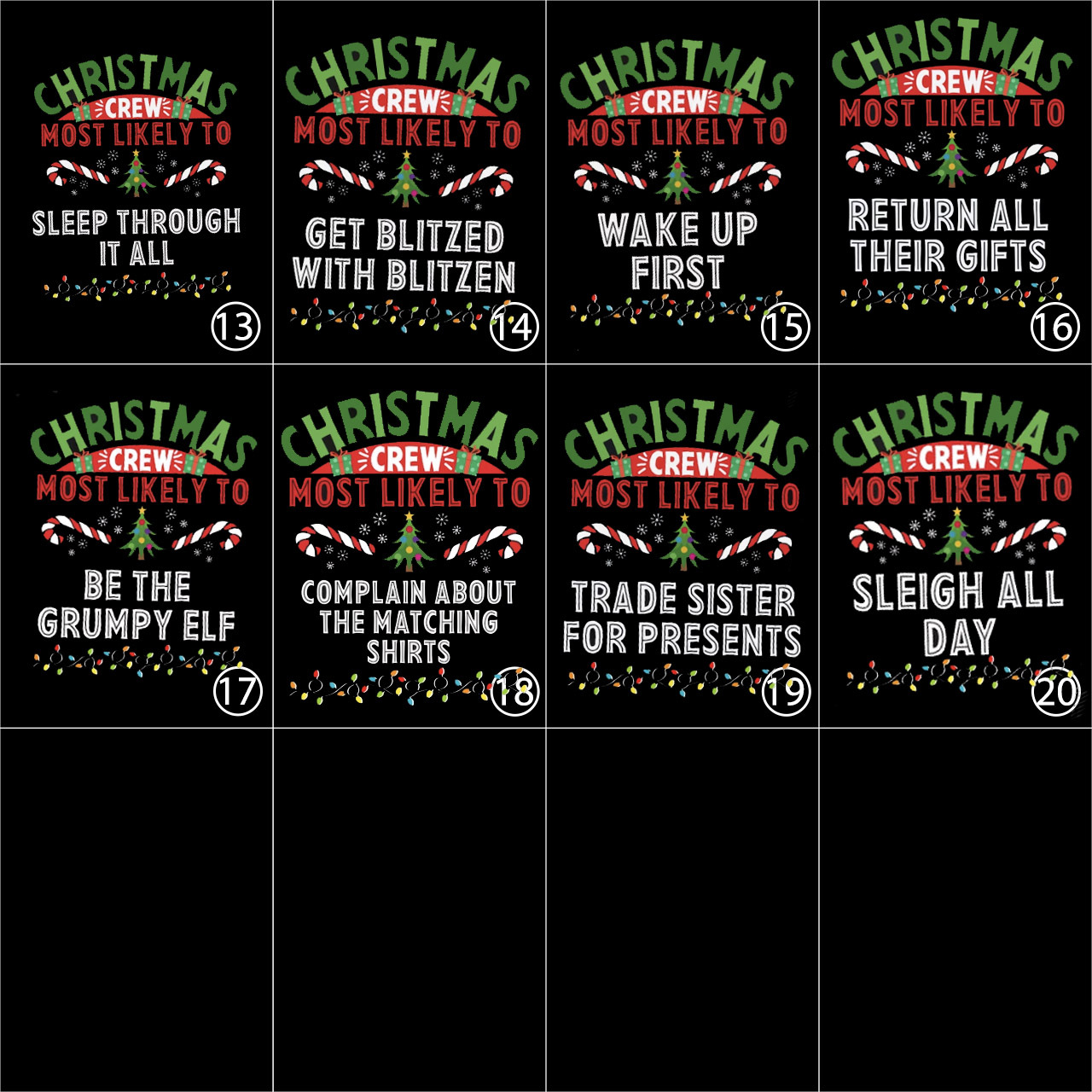 Christmas Crew Most Likely To Family Pajamas Beepumpkin