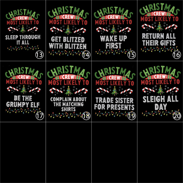 Christmas Crew Most Likely To Family Shirts Beepumpkin