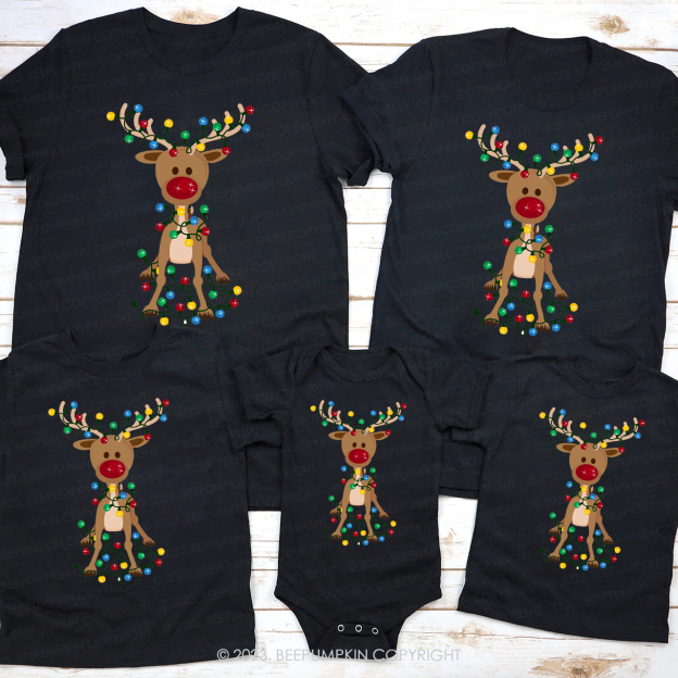 Chrismas Adorable Reindeer Classic Family Shirts Beepumpkin