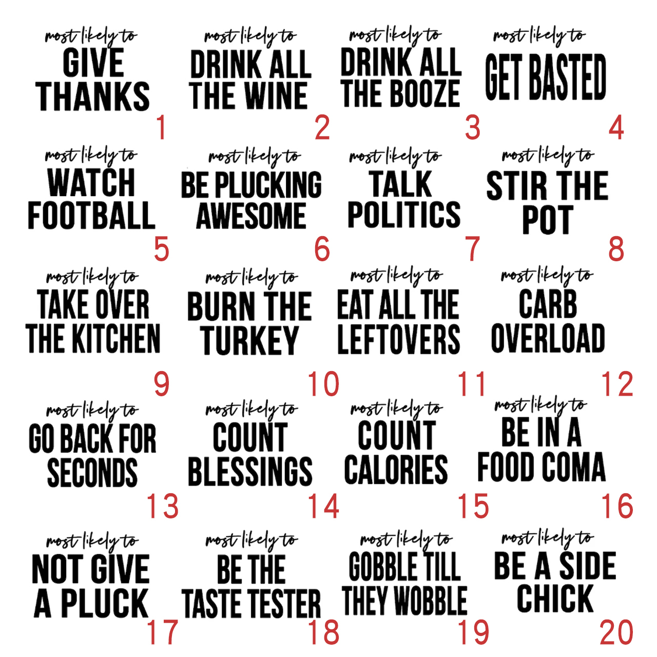 Most Likely To Thanksgiving Friendsgiving Shirts Beepumpkin