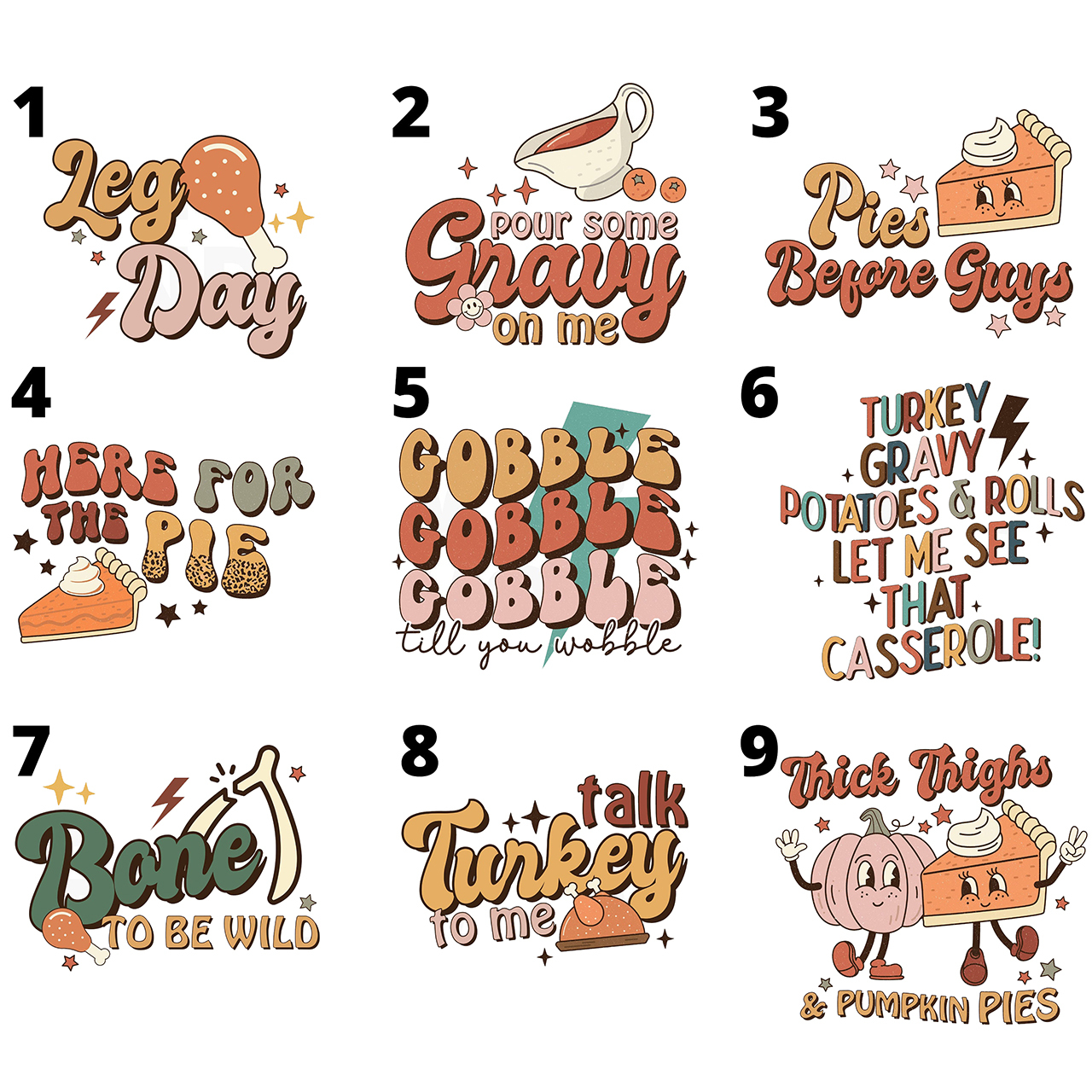 Thanksgiving Puns Best Friends Matching Family Shirts Beepumpkin