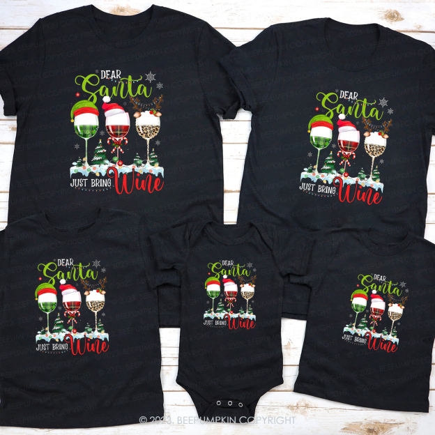 Funny Christmas Wine Glasses Christmas Tree Shirt For Family Beepumpkin