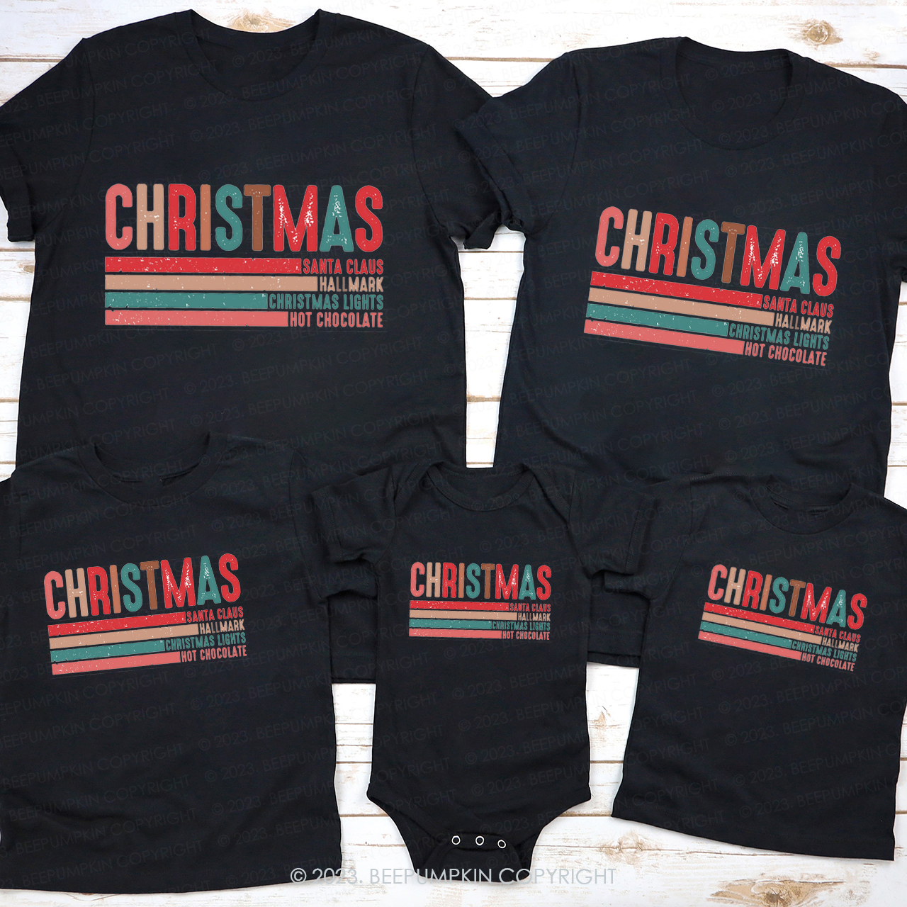 Rainbow Christmas Progress Bar Shirt For Family Beepumpkin
