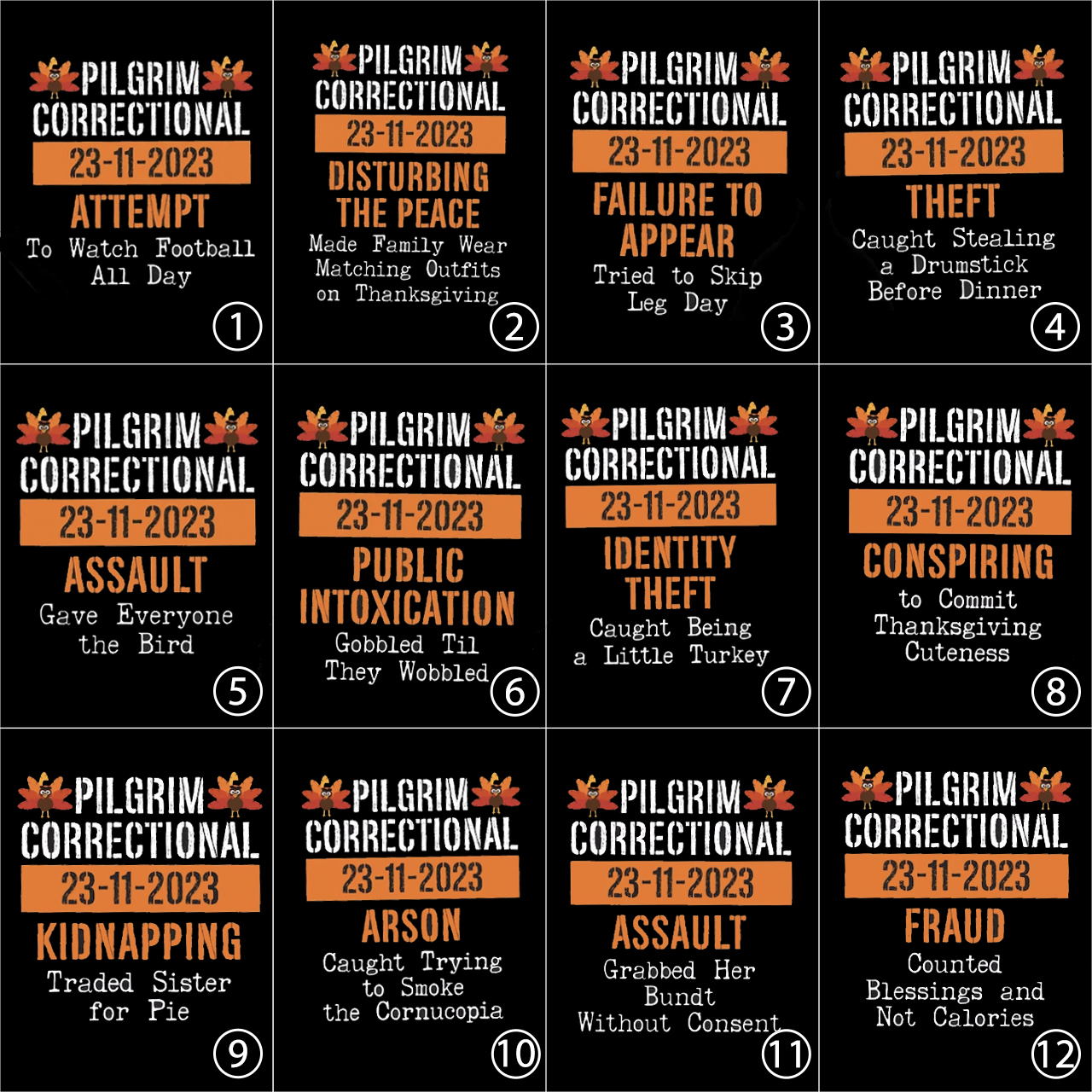 Pilgrim Correctional Matching Family Thanksgiving Shirts Beepumpkin