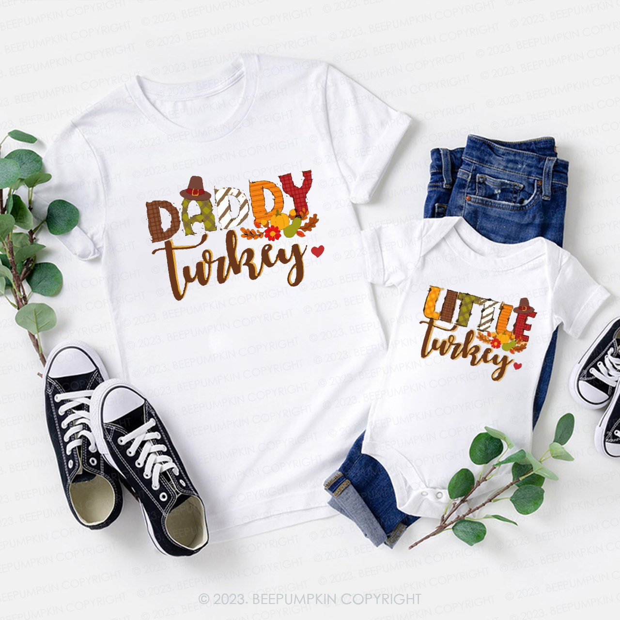 Personalized Turkey Day Gifts T-shirts Beepumpkin