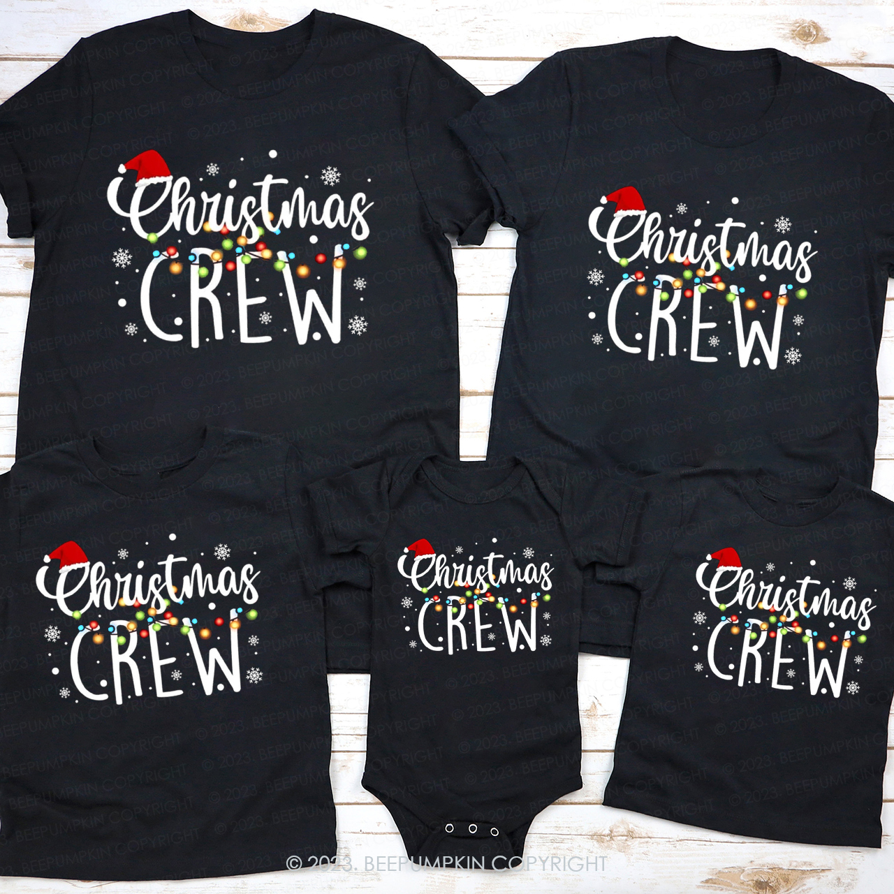 Romantic Christmas Crew With Snow Shirt For Family Beepumpkin