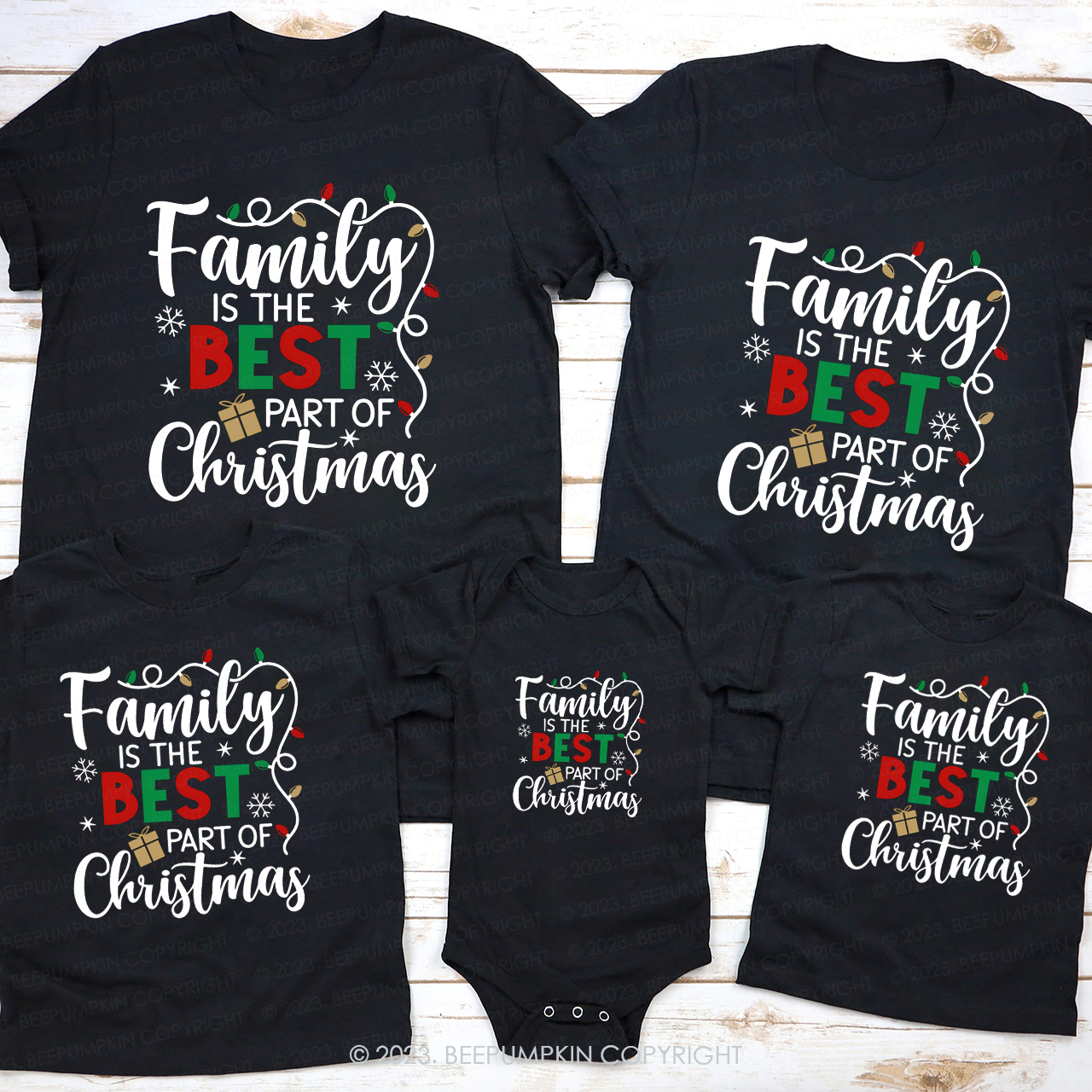 Family Is The Best Part Of Christmas Shirt For Beepumpkin