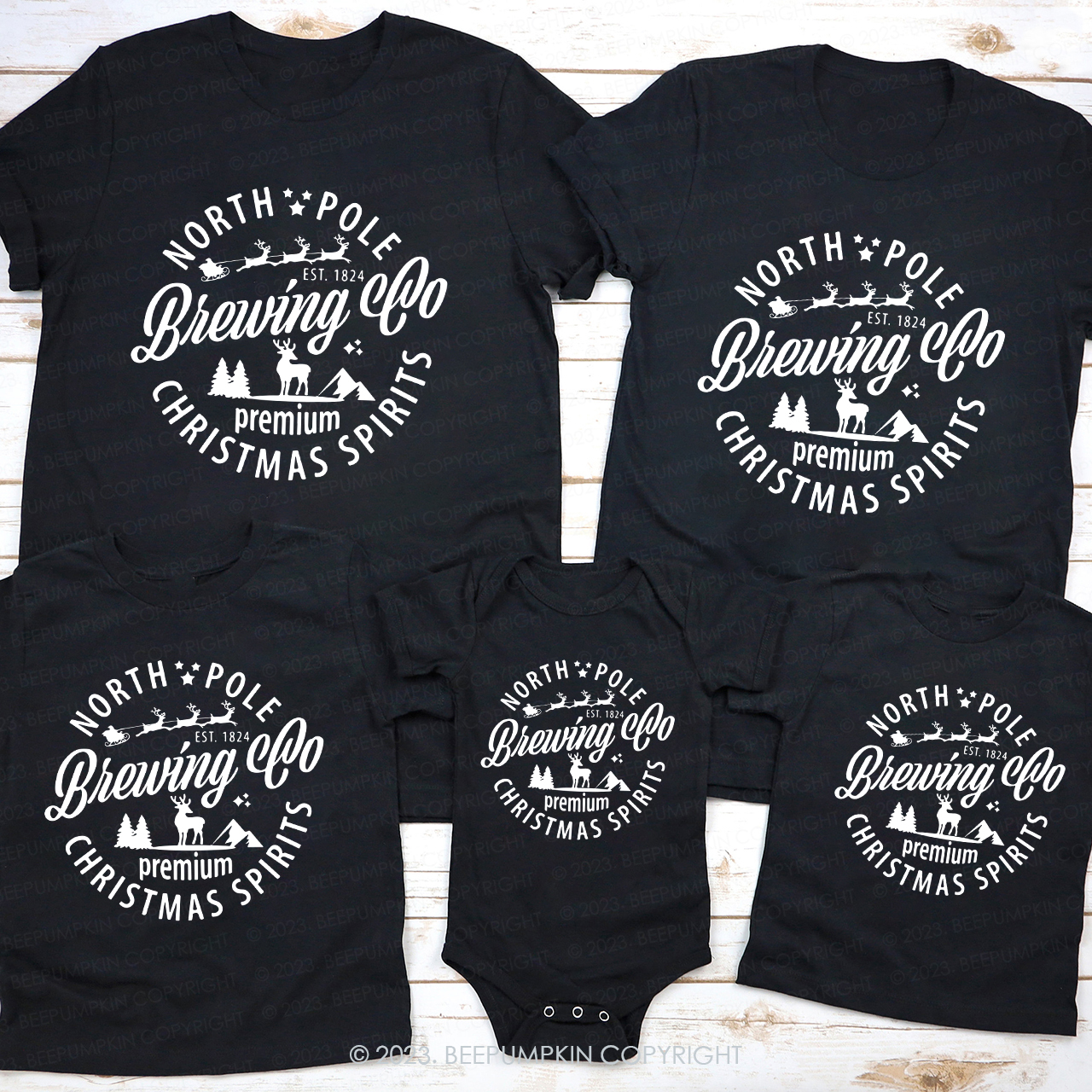 North Pole Brewing Co Christmas Family Matching Shirt