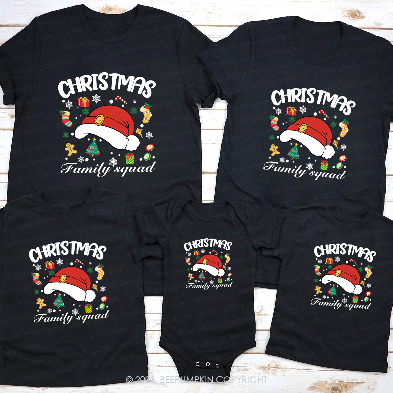 Lost Santa Hat on Christmas Eve Matching Tees For Family Beepumpkin