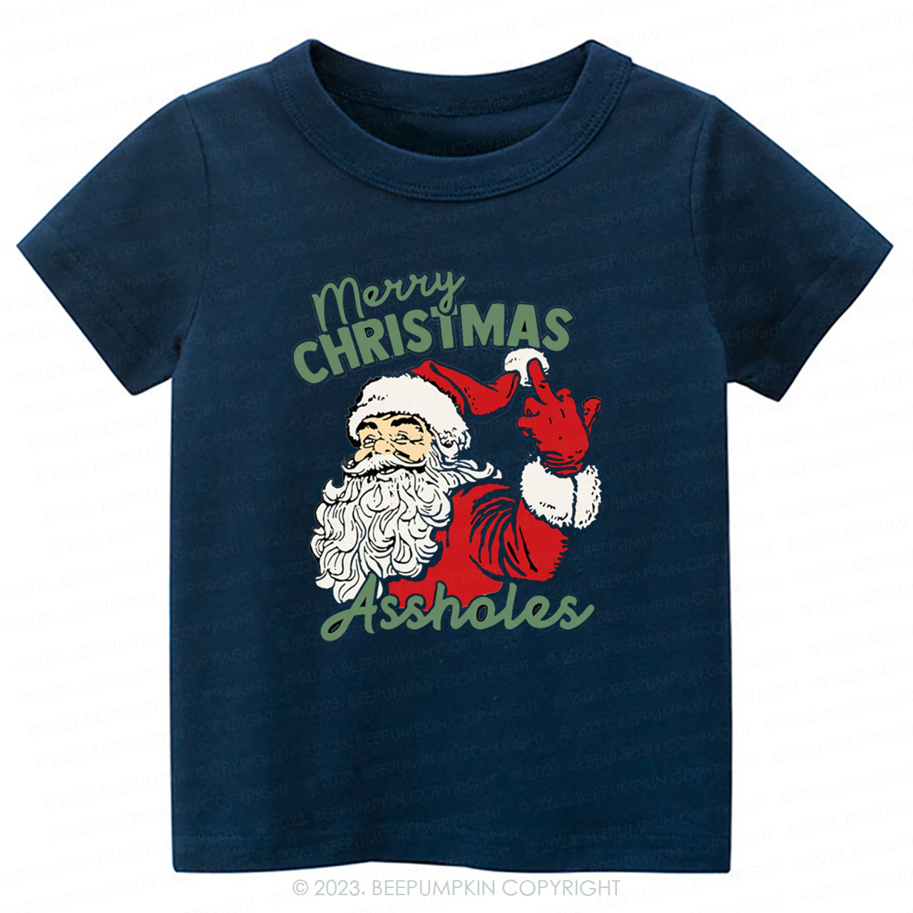 Retro Santa Funny Sarcastic Tees For Kids Beepumpkin
