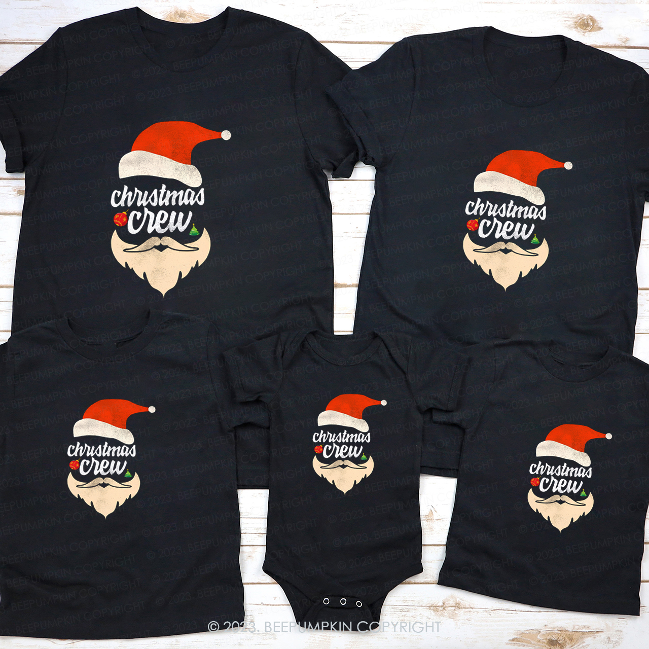 Funny Christmas Fun World Family Matching Tees Beepumpkin