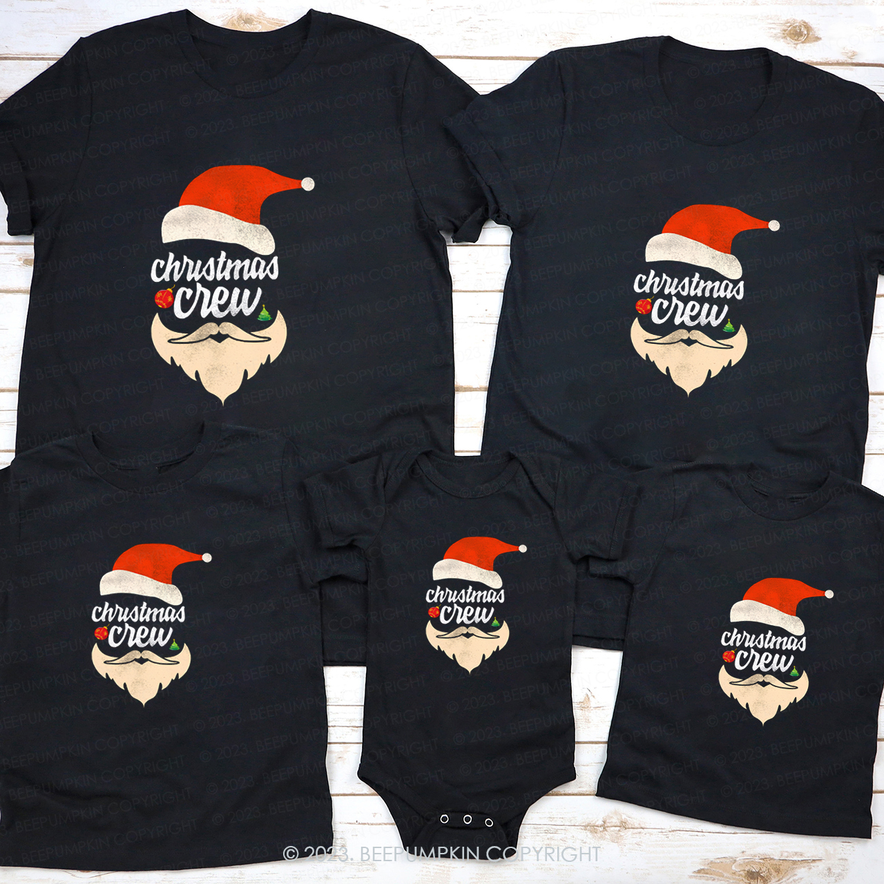 Funny Christmas Fun World Family Matching Tees Beepumpkin