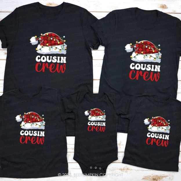Cousin Crew Santa Claus Hat Matching Tees Beepumpkin