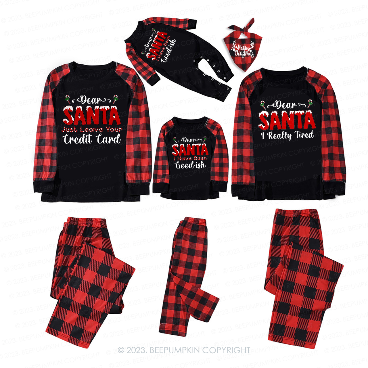 Personalized Dear Santa Christmas Quotes Matching Pajamas Beepumpkin