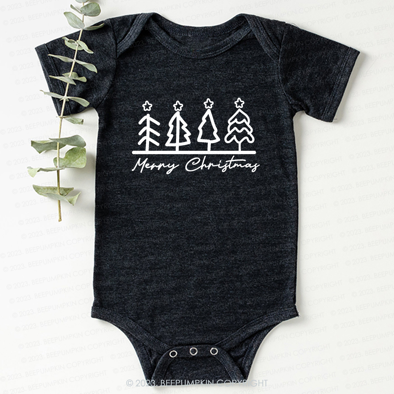 Natural Toddler Tee Christmas Tree Bodysuit For Baby Beepumpkin