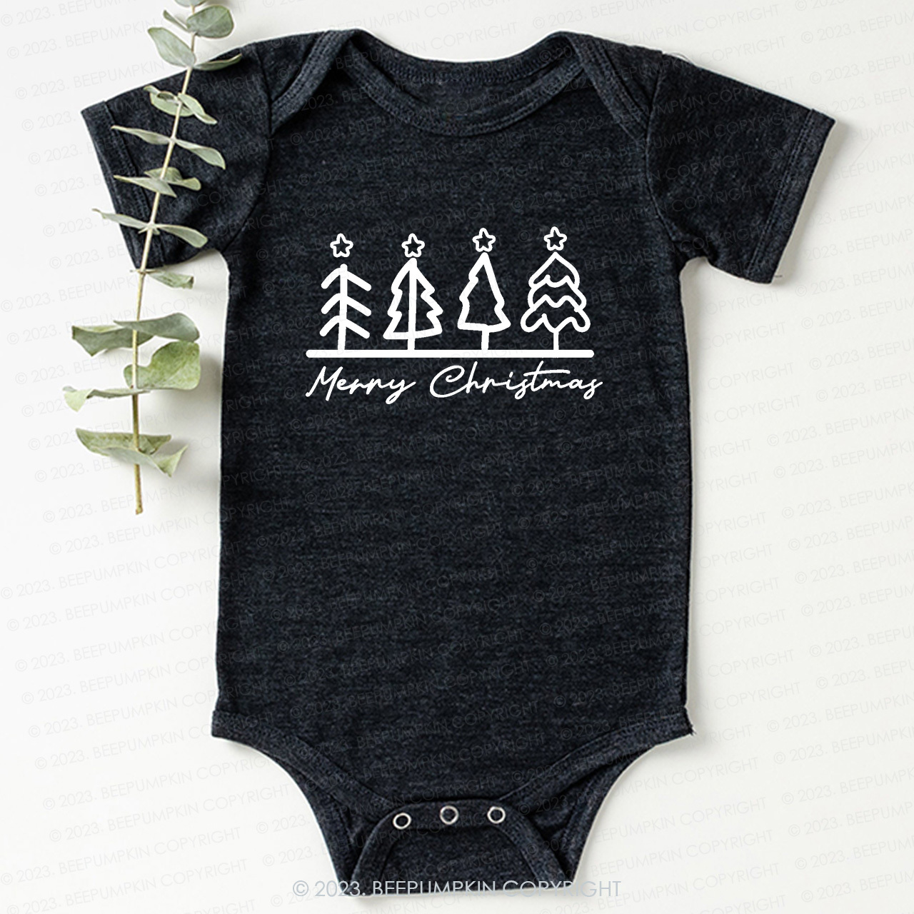 Natural Toddler Tee Christmas Tree Bodysuit For Baby Beepumpkin