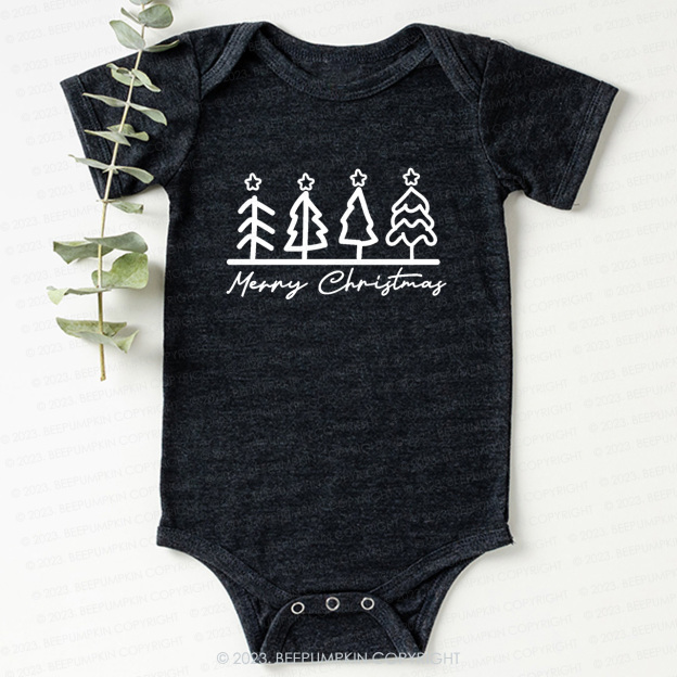 Natural Toddler Tee Christmas Tree Bodysuit For Baby Beepumpkin