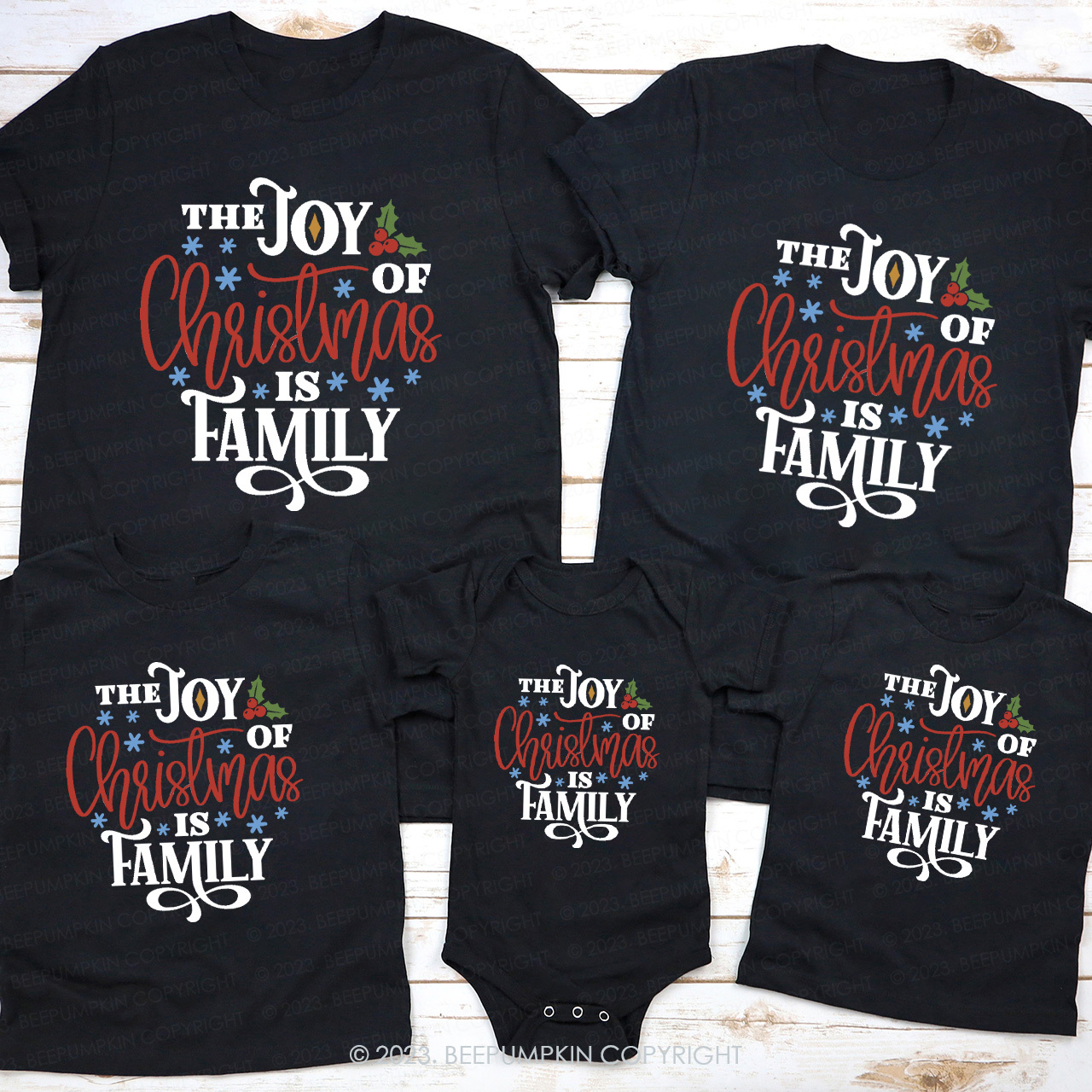 The Joy Of Christmas Is Family Matching Shirts Beepumpkin