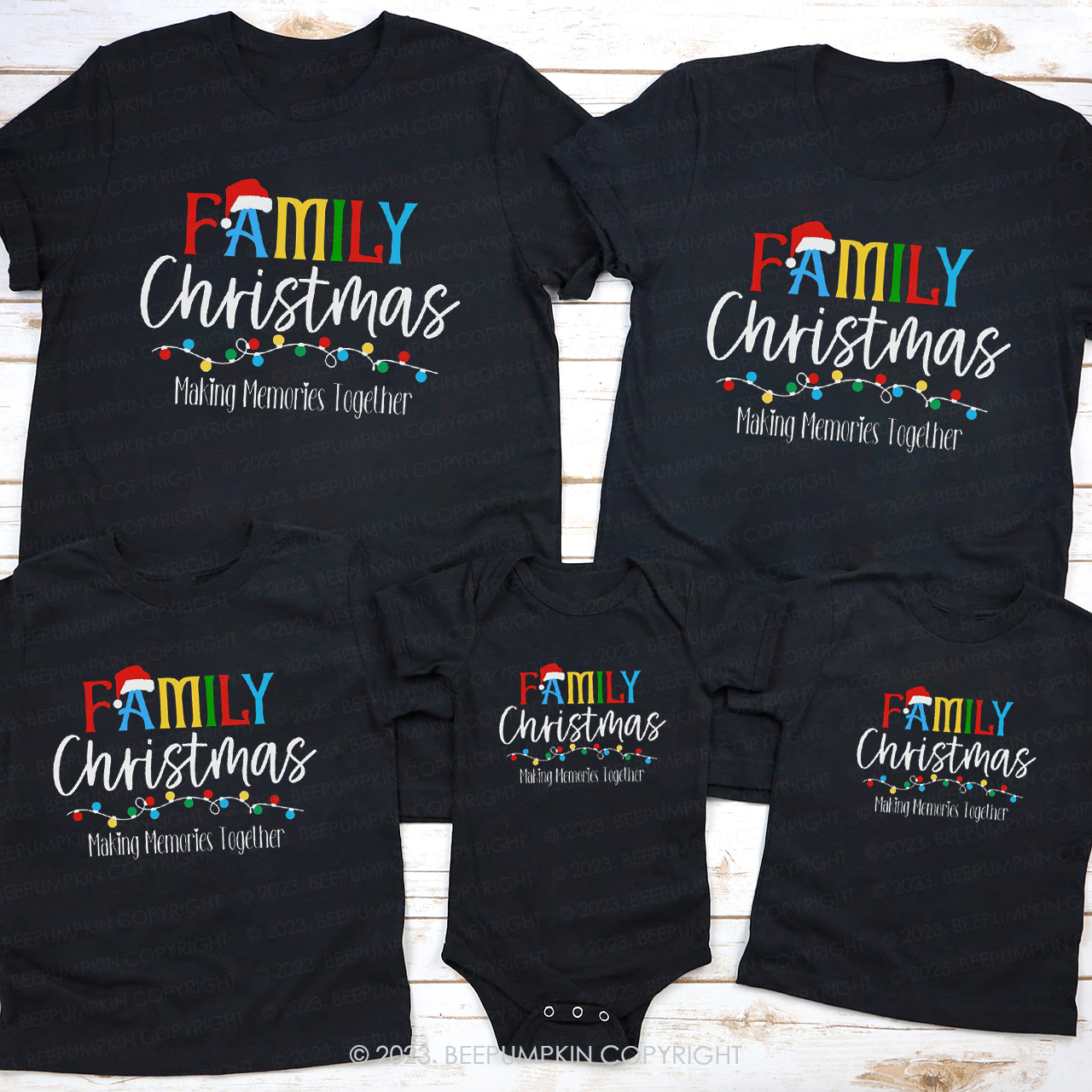 Make Memories Together Chirstmas Family Matching Shirts Beepumpkin