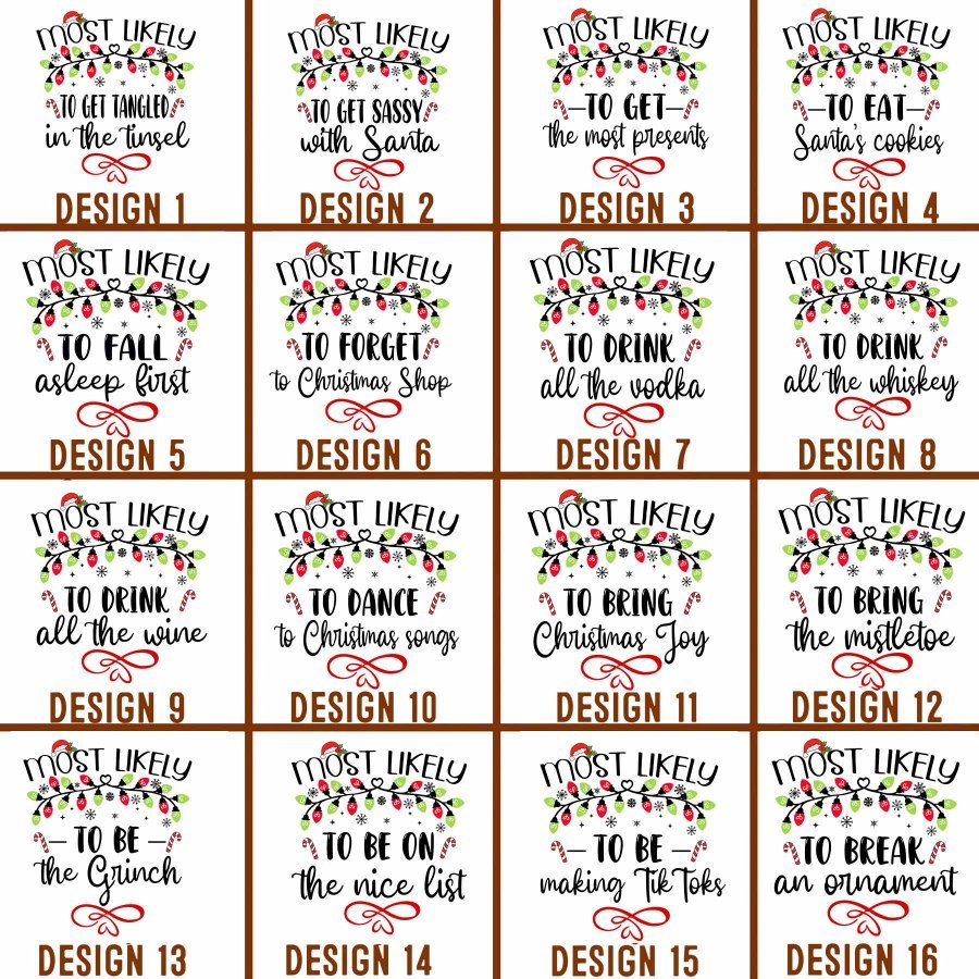 64 Quotes Most Likely And Custom Christmas Family Sweatshirts