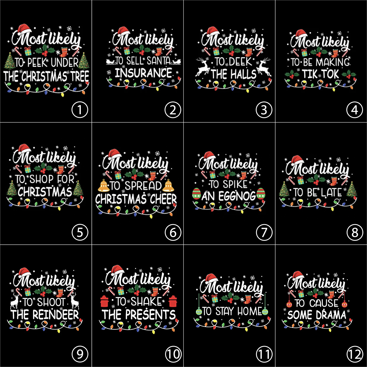 Family Matching Funny Christmas Most Likely To Tees Beepumpkin