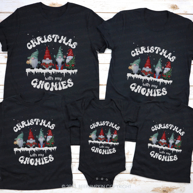 Four Santa Clauses on Christmas Eve Matching Family T-shirts Beepumpkin
