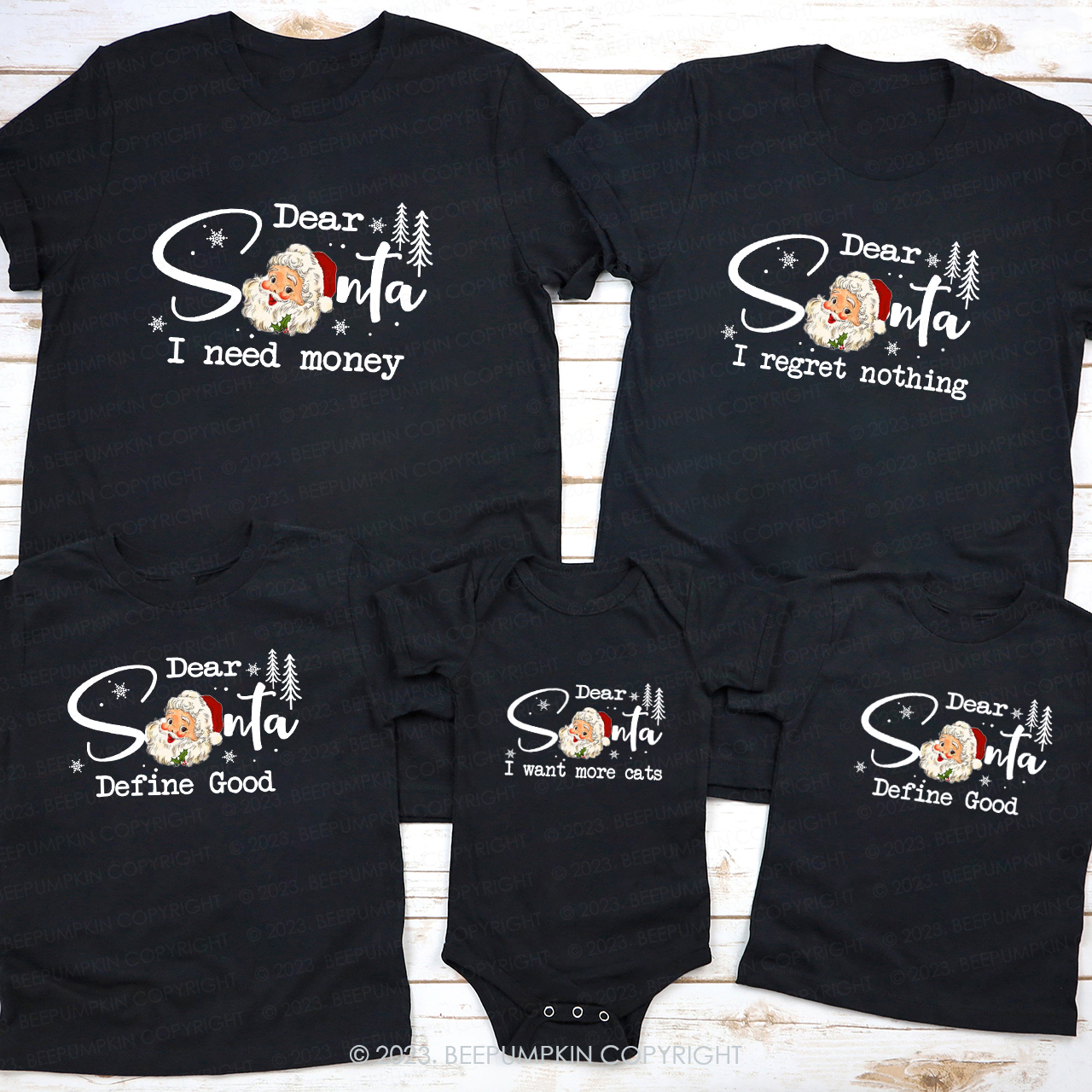 Personalized Dear Santa I Want to Say to you Matching Family T-shirts Beepumpkin