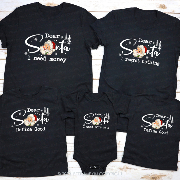 Personalized Dear Santa I Want to Say to you Matching Family T-shirts Beepumpkin