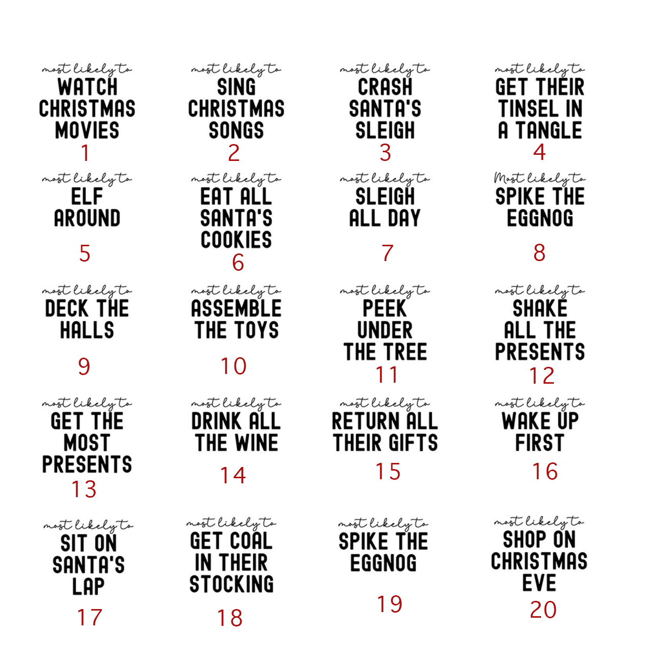 Family Christmas Shirts Most Likely To Funny Party Sweatshirts