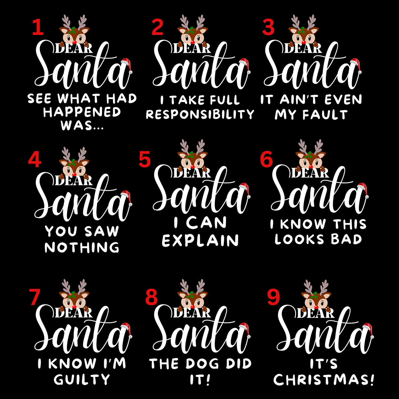 Dear Santa We Good for Everthing Family Christmas Matching Tees Beepumpkin