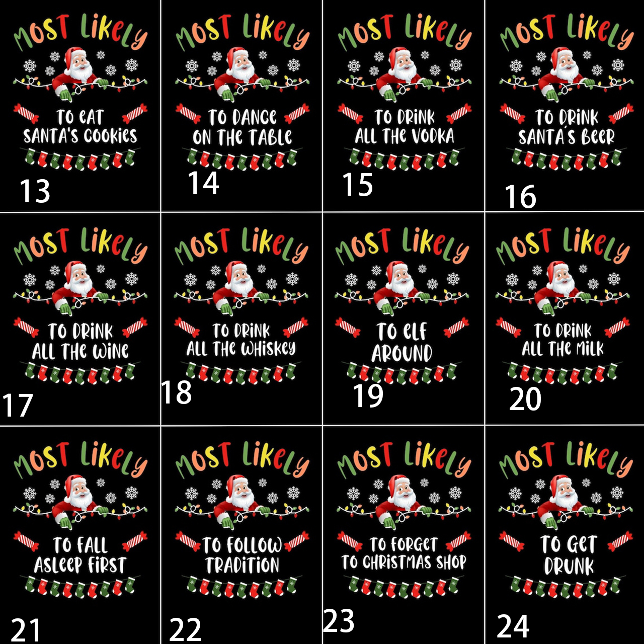 Customizable Holiday Apparel Most Likely To Family Matching Tees Beepumpkin