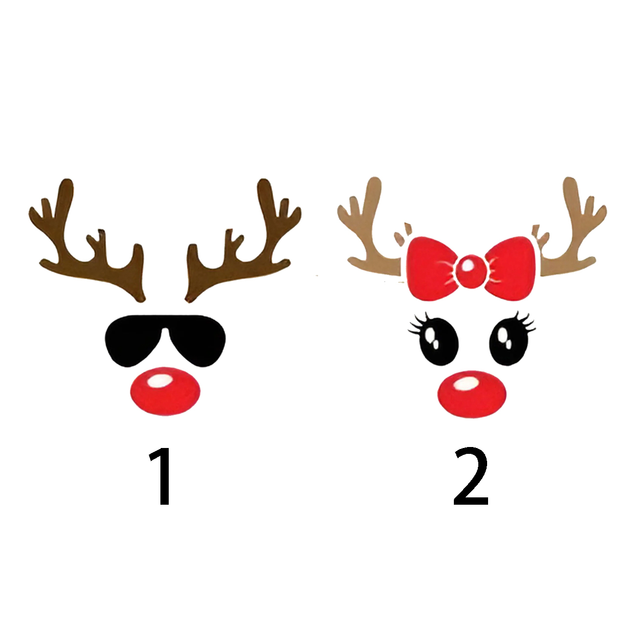 Personalized Xmas Reindeer Family Matching Shirts